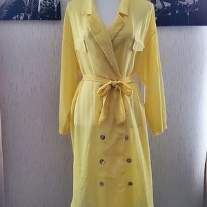 Sheer Canary Yellow Kimono